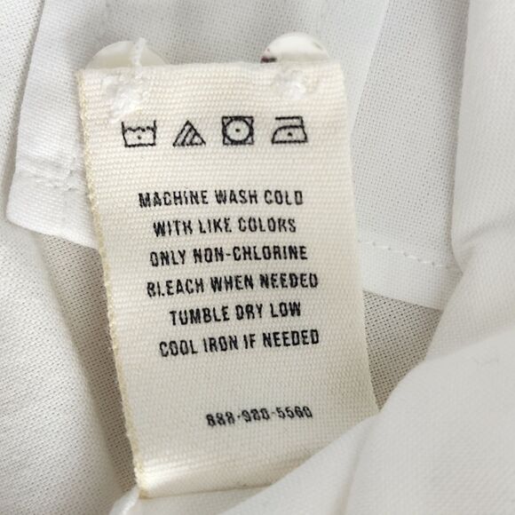 BUCK MASON Men's Oxford Shirt One Pocket Men's LARGE White 100% Cotton *Read - Picture 14 of 14